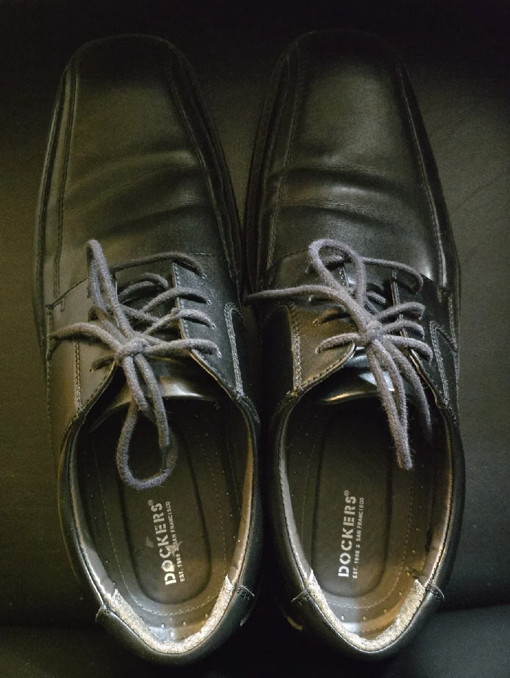 Dockers Shoes Men's Size 11.5 11-1/2 Black Leather Lace-Up Oxfords Endow